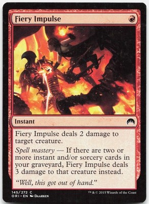 Fiery Impulse 145 Common Magic Origins Magic: The Gathering Lightly Played