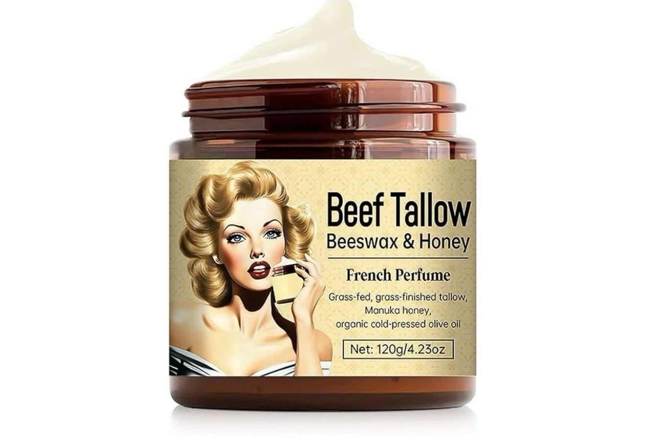 Whipped Beef Tallow and Manuka Honey Balm for Skin Face & Body, 1PC (4.23 Oz)
