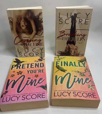 Lucy Score lot 4 books-Pretend You're Mine&Finally Mine/Sinner&Saint book 1&2