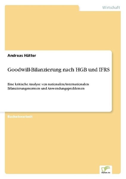 Goodwill-Bilanzierung Nach HGB Und Ifrs Andreas HüTter-image