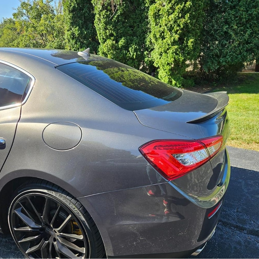 For Maserati Ghibli Sedan 2014-24 Real Carbon Rear Boot Trunk Spoiler Wing Lip
