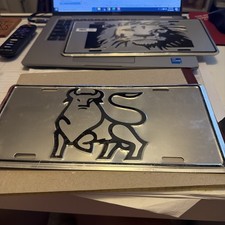 Merrill Lynch Bull Silver Aluminum Sealed License Plate-South Florida Bulls-NEW