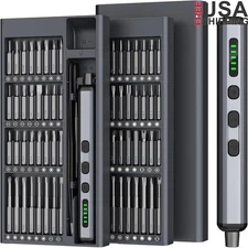 Mini Electric Screwdriver 72in1 Set Magnetic Box Rechargeable Accurate Torque US