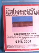RS LASER KIT #3504 GOOD NEIGHBOR FENCE 96' SCALE FT NEW!!!