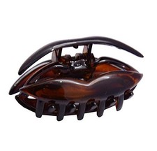 Parcelona French LIP Tortoise Shell Small Cellulose Jaw Hair Claw Clip for Girls