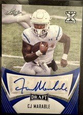 2021 Leaf Draft CJ Marable Autograph Rookie Football Card #BA-CJM