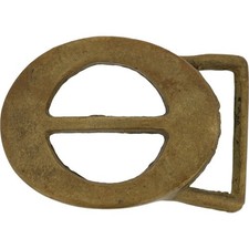 Trinity Brass Abstract Modernist MCM Art Hippy Hippie 1970s Vintage Belt Buckle