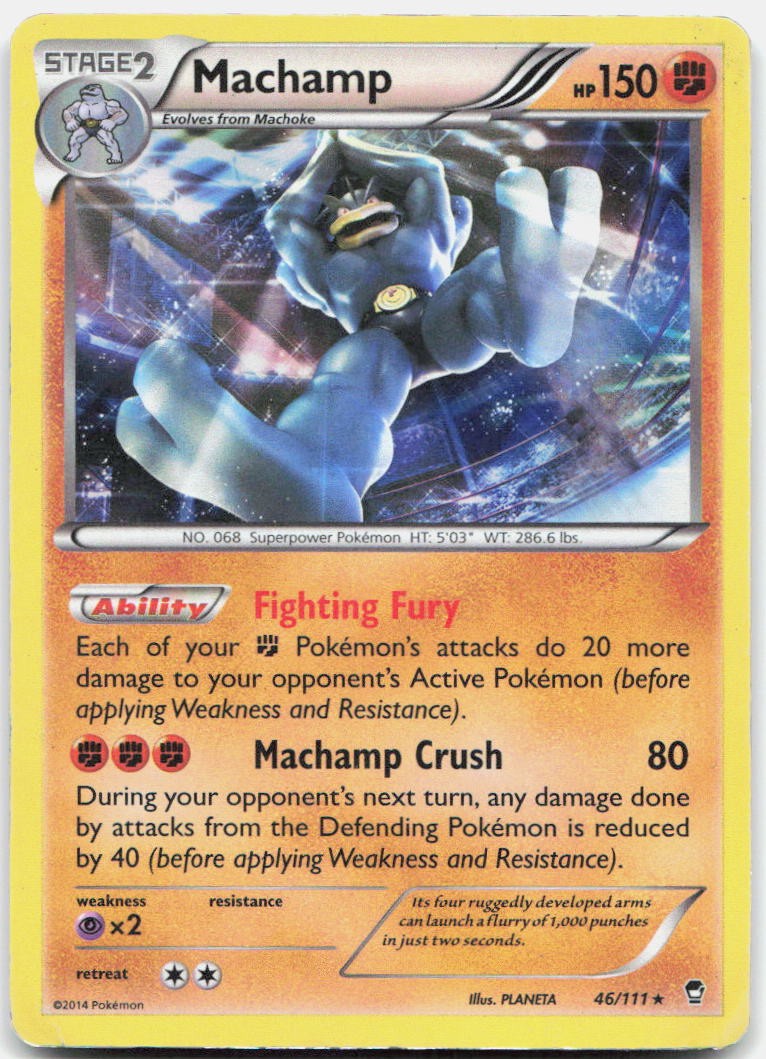Machamp 46/111 Holo Rare Furious Fists Pokemon Holo HP
