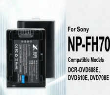 Replacement Battery  Charger Kit for Sony NP-FH70 DCR-DVD405 DVD505 DVD602