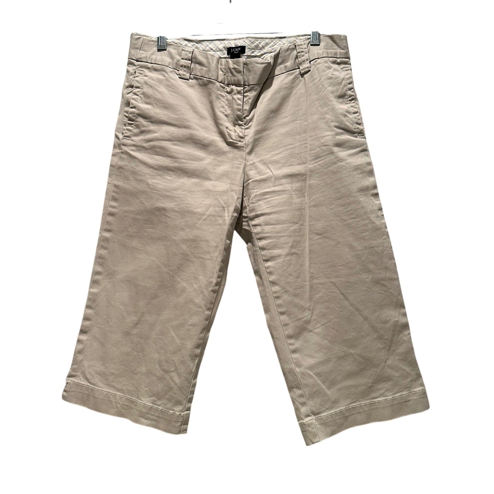 J.Crew Women's Favorite Fit Stretch Bermuda Shorts Size 4 Khaki Preppy Summer