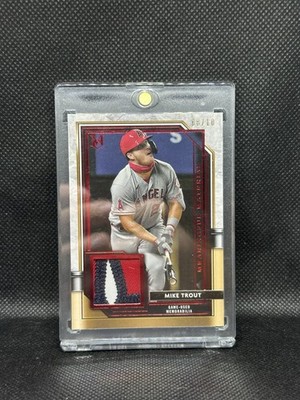 2021 Topps Museum Collection Mike Trout Meaningful Materials Patch /10 #MMR-MTR