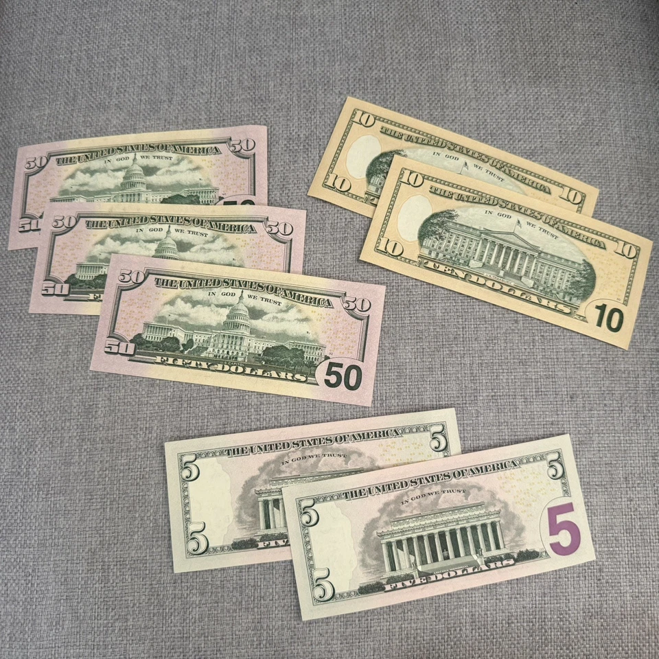 $180 USA Dollars, UNC - $50 x3, $10 x2, $5 x2, 2013 & sequenced (£135 exchange) - Image 2 of 2