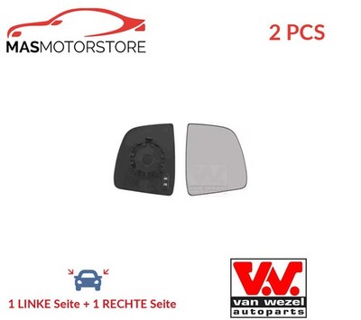 AUßENSPIEGEL SPIEGELGLAS PAAR VAN WEZEL 1638838 2PCS A FÜR OPEL COMBO