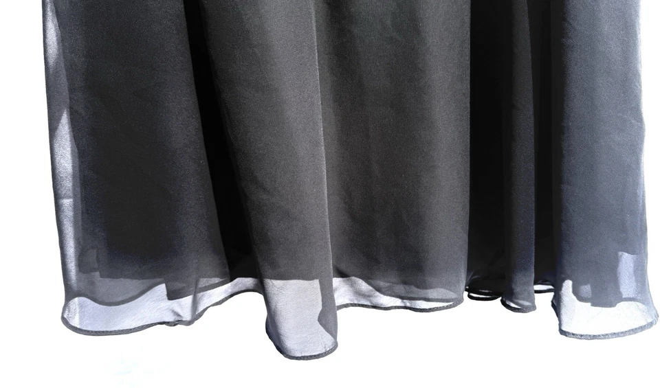 JS Collections Formal Black Bridesmaid Prom Dress Floral One Shoulder Pleated 8 - Image 3 of 4