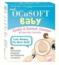 Ocusoft Baby Eyelid  Eyelash Cleanser Towelettes Tearless Formula Gentle 20ct