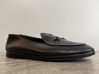 BELGIAN SHOES MR CASUAL LOAFER BLACK LEATHER W BROWN  display picture 3