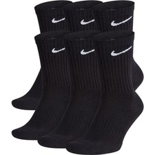 Nike Everyday Cushioned Training Crew Socks 6 Pair Mens Size M 6-8 SX7666 010