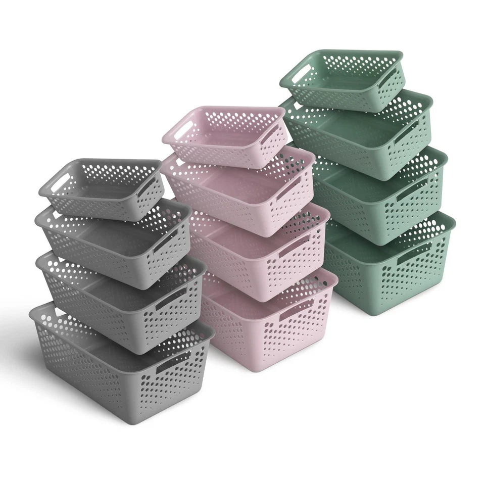 Aufbewahrungskorb Organizer Kunststoffkorb Körbchen 0,7L - 10L Korb BPA Frei Bad - Bild 1 von 4