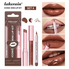 Matte Lipstick Lip Liner And Lip Gloss Set 3 Piece For COMBO For Long Wear