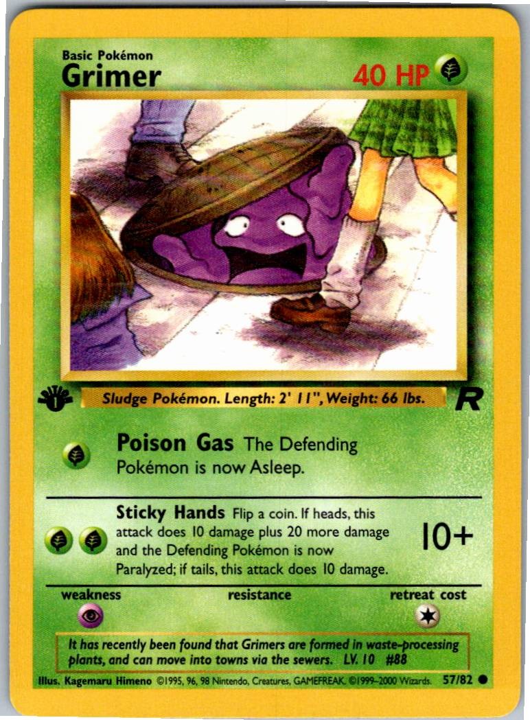 Grimer Common Team Rocket 57/82 NM 1st Edition