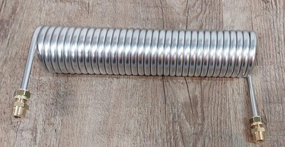 Spirale 5m Edelstahlrohr 6x0,5mm AISI 316L EN 1.4404 Innend. ca. 42mm 1/4'' AG