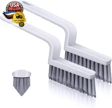 Grout Cleaner Brush V Shape, Stiff Grout Cleaning Brushes for Tile Floor, Handhe
