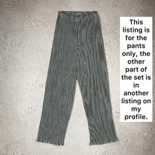 Issey Miyake Vintage 1970 Plisse Pleated Japan Pants Size M-L Half Set