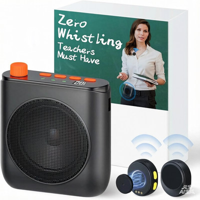 Portable Wireless Voice Amplifier Speaker Rechargeable w/Microphone for Teachers