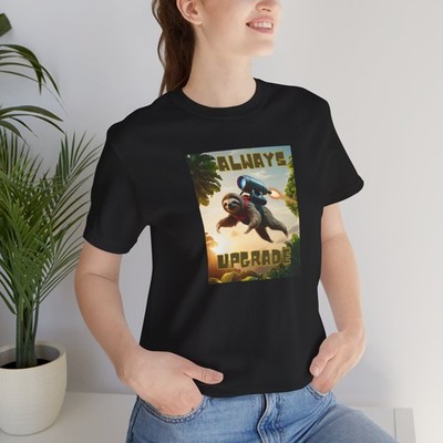 Funny Animal Tee, Sloth, Rocket Power, Nasa, Space X, Jet Power T-shirt,Upgrade.