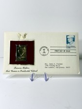 Frances Perkins 1980 First Day Cover 22kt Gold Stamp Replica FDC