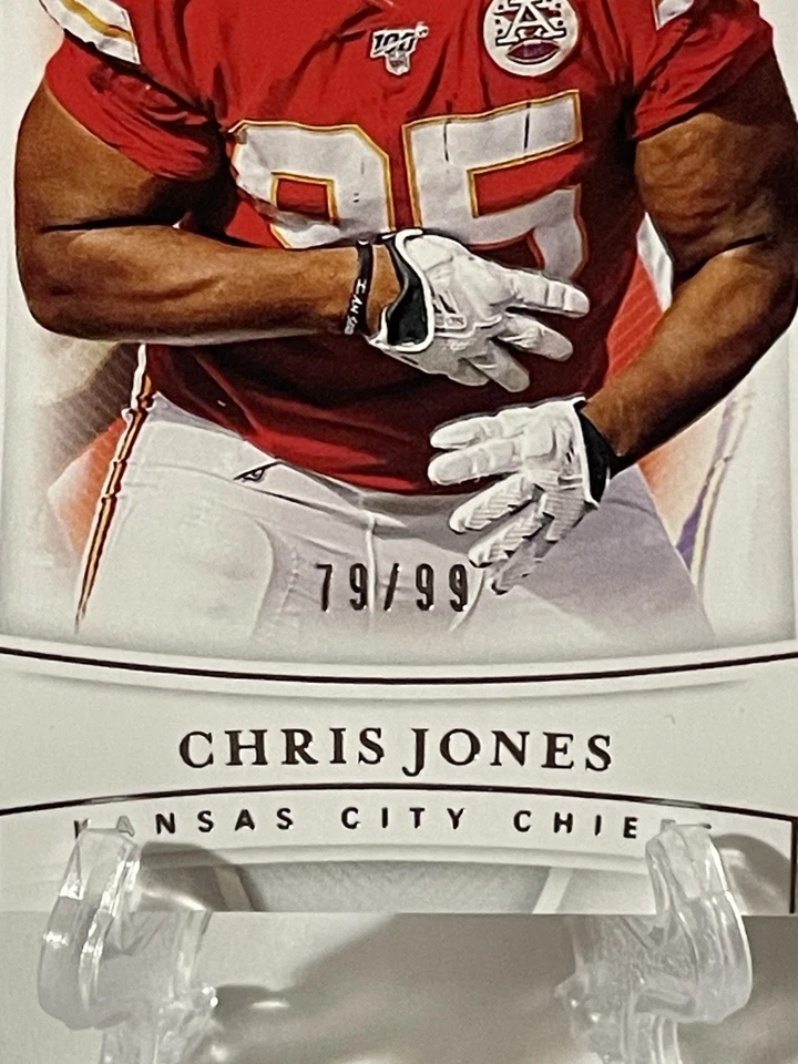 2019 NATIONAL TREASURES CHRIS JONES /99 #82 KANSAS CITY CHEIFS SP - Image 2 of 3