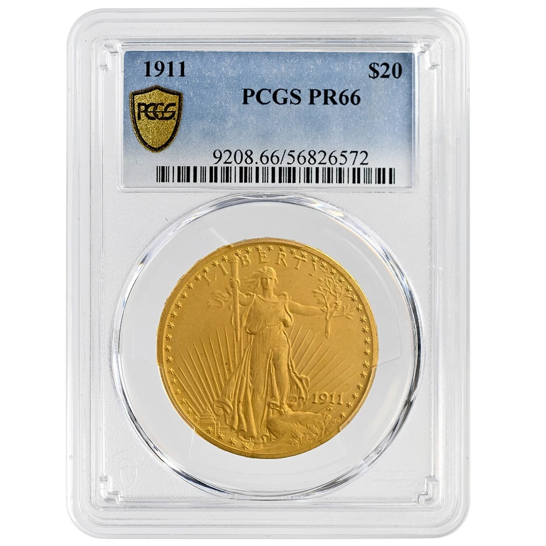 1911 $20 St. Gaudens PCGS PR66