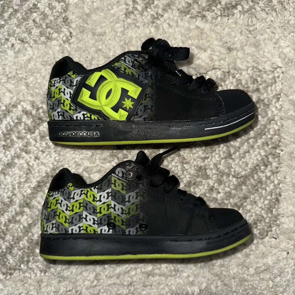 Zapatos DC Y2K Juveniles Rob Dyrdek J Negro Verde Lima Talla EE. UU. 13 Foto 2 de 4