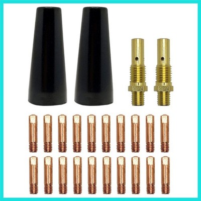24 PCS Flux Core Gasless Nozzle Tips Kit, Compatible with Lincoln Magnum 100L...