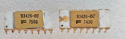 1x Vintage Fairchild 93421DC Ceramic White Gold 256x1 SRAM IC 1970s TTL Memory