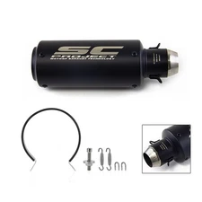 SC Slip-on Motorcycle Exhaust Muffler Tail Pipe For Universal 38-51mm Diameter