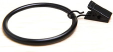 Extra Large Curtain Rings with Clips 10 Pack 2.5 Inch XL Rustproof Strong Metal