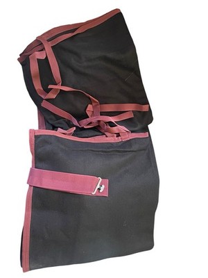 Dover Saddlery Wool Cooler Horse Blanket 84'' Black Maroon New