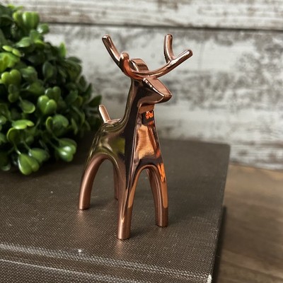 Umbra ANIGRAM DEER Ring Holder Figurine Jewelry Bedside Storage Rose Gold 