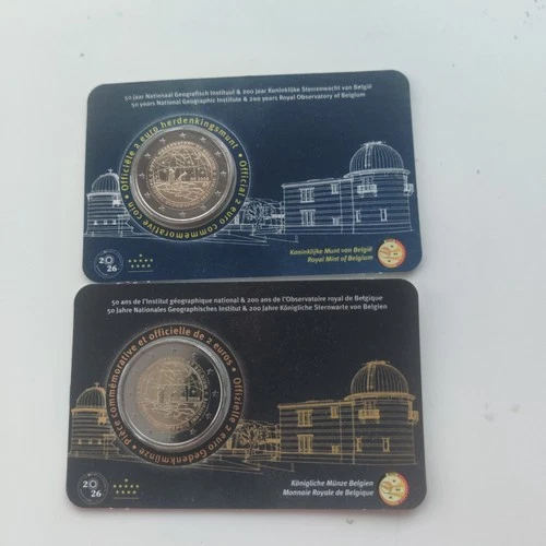 2x2 Euro Belgium 2026 Coincard NL/FR Observatory and Institute of Geography