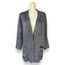 Giacca blazer vintage anni 70 80 Cavalluzzi nero bianco rayon oversize seta piccola