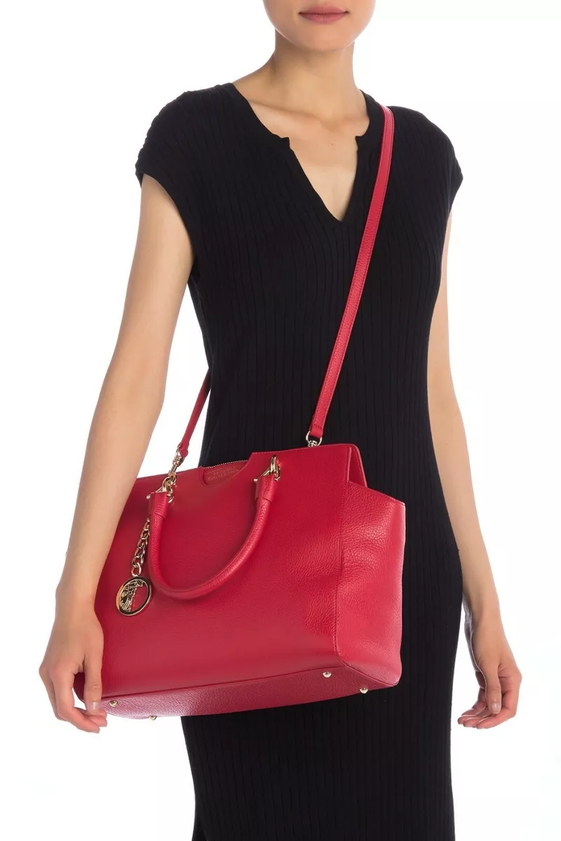 Versace Collection Pebbled Red Leather Tote Bag B1818 eBay