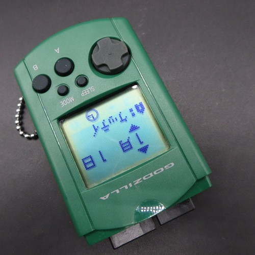 Sega Dreamcast Visual Memory Unit HKT 7000 VMU Godzilla Green OEM Japan - Picture 2 of 11
