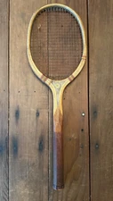 VINTAGE N.J. MAGNAN CORP. "DRIVER" WOODEN TENNIS RACQUET ANTIQUE 1920s-1930s