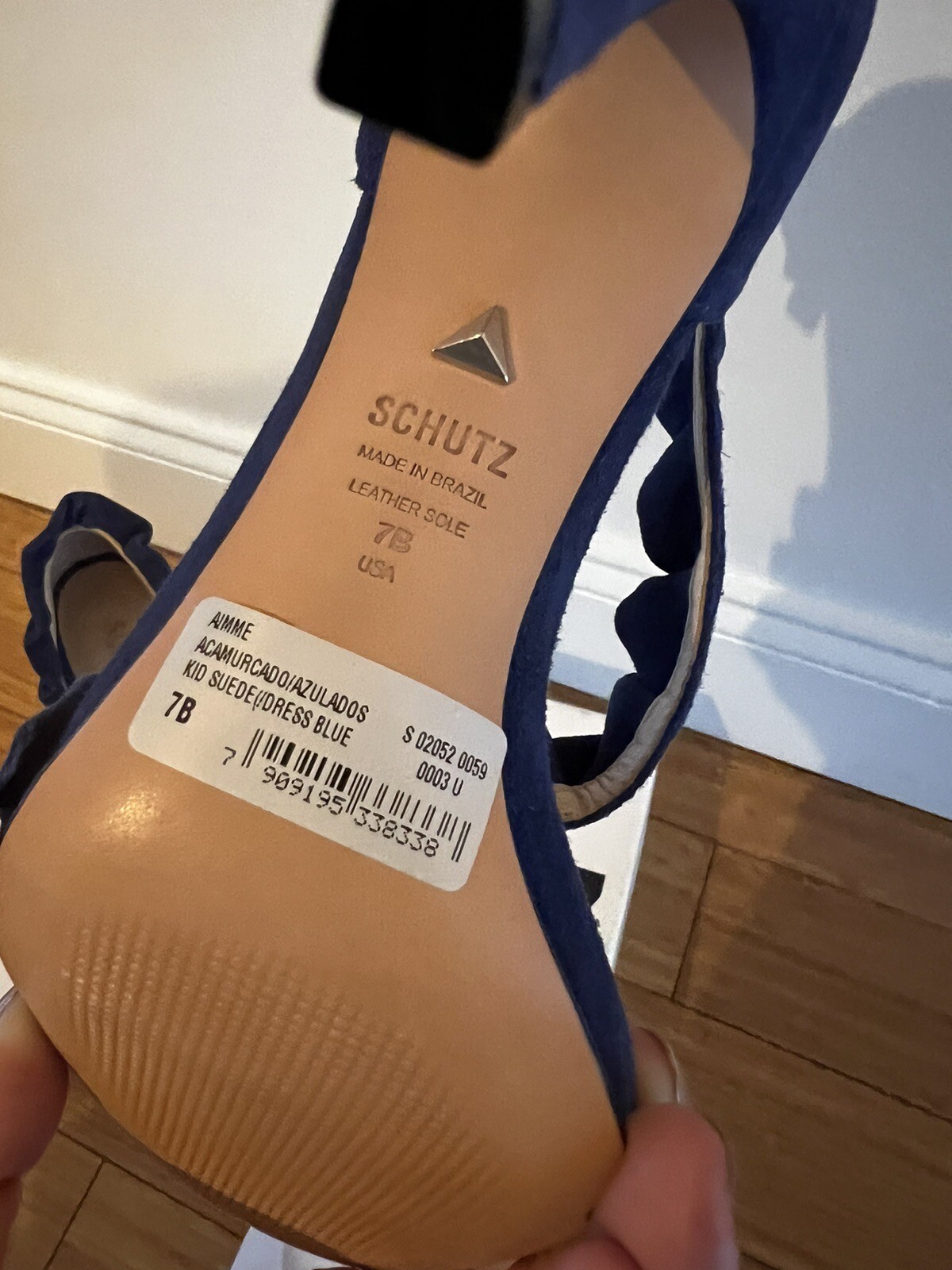 SAINT LAURENT Favolosi tacchi alti Schultz tacchi Aimme YSL Dupes. Nuovo con scatola 7 pelle scamosciata blu navy