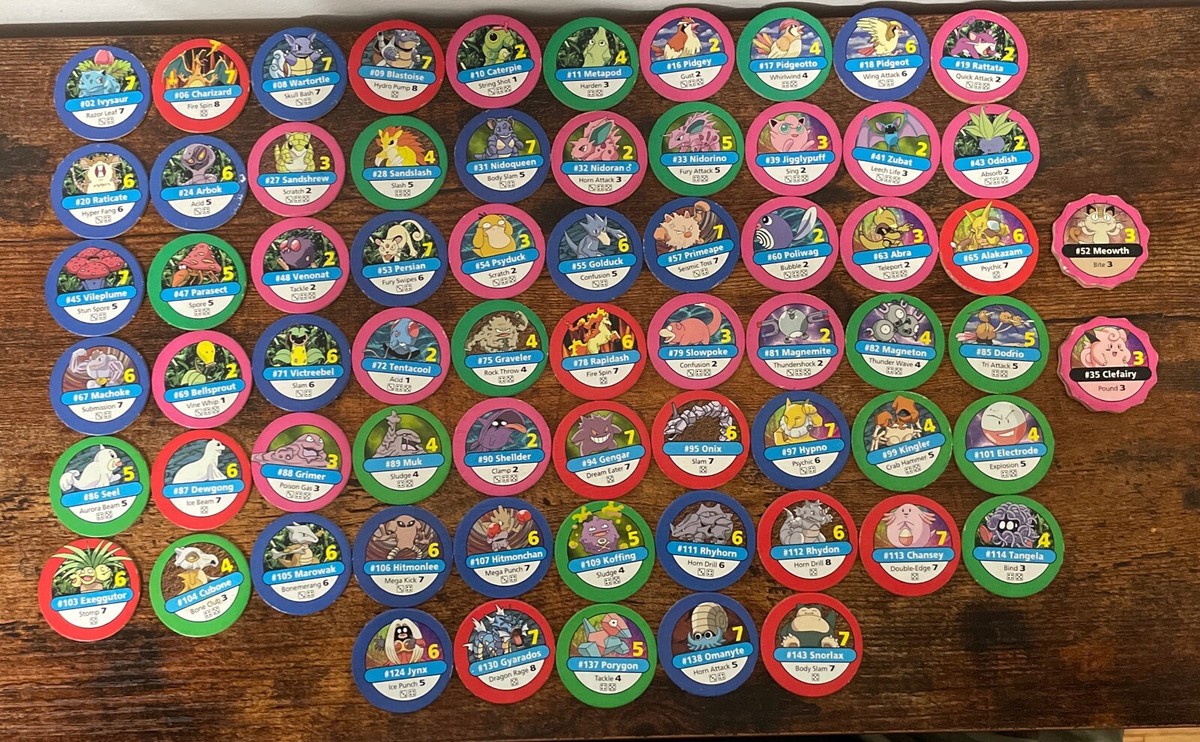 Pokemon Master Trainer Board Game 1999 Replacement Pieces Tokens