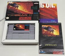 Top Gear 2 (SNES, 1993) VGC Authentic Complete CIB Manual Poster FAST SHIPPED