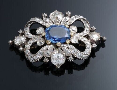 2 Ct Cushion Cut Simulated Topaz Women's Gorgeous Brooch Pin 14k White Gold Over - Picture 1 of 4