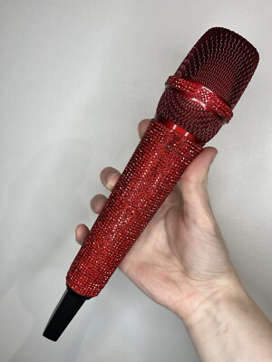 Red Rhinestone Wireless Professional Microphone + Receiver System G-MARK