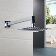 8 " Ultra Thin Square 8Wall Mount Rainfall Stainless Steel Shower Head With Arm